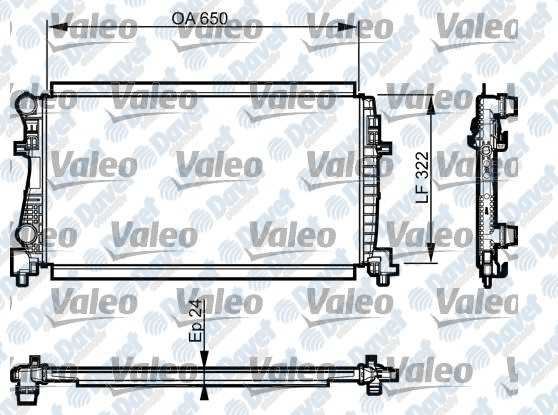 VALEO 735557 Su Radyatoru Vw Golf Vii Skoda Octavia Yeti A3 Seat Leon 1.2tsi 1.6tdi 12 ->